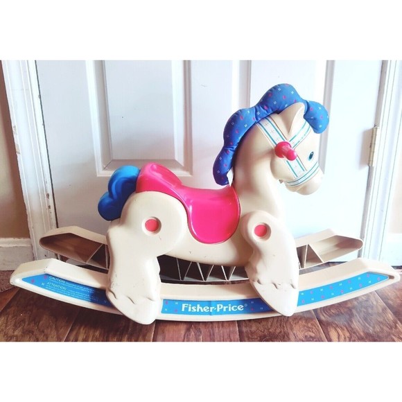 Vintage 1988 Fisher Price Rocking Horse Pony Toddler Children's Ride On Toy 90s - Picture 1 of 16